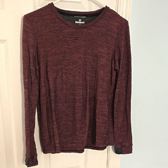Bombas Men's Maroon Long Sleeve Shirt - Picture 1 of 5